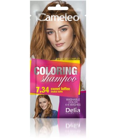 Cameleo - Coloring Shampoo - Doux Toffs - Quick and easy refresh of the color ''Ton W Ton'' - Without ammonia or oxidants - 40 ml