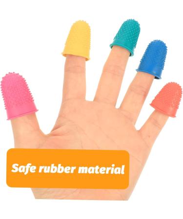 VILLCASE 125 Pcs Rubber Non-Slip Finger Cots & Finger Pads - Reusable Grips for Money Counting & Hot Glue - Assorted Colors 3.5x3CM - Buy Online on GoSupps.com