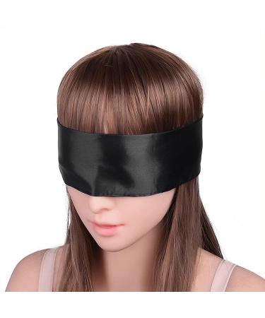 3Pcs Satin Eye Mask Blindfolds for Party Games and Sleeping - Adjustable Silk Blindfolds in Black, Red, and White - 140 cm/55 inch - Buy Online on GoSupps.com