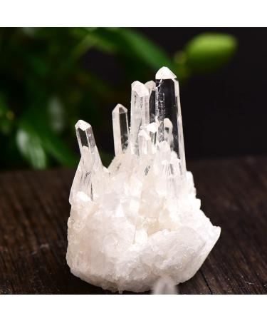 Natural Crystal Rough 1PC Natural Crystal Cluster Original Specimen Piece High Penetration Crystal Trophy Home Decor Gift (Color : White Size : 40-60g) 40-60g White