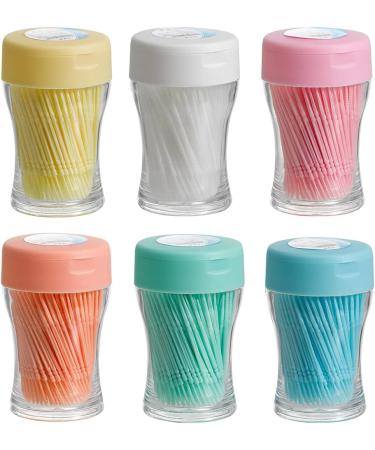 Laimoere 200 Pcs Plastic Tooth Picks - Food Grade Portable Double Head Tooth Flap Cleaners with Storage Box for Dental Hygiene - Buy Online on GoSupps.com