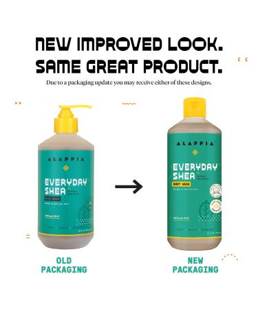 Alaffia EveryDay Shea Body Wash - Moisturizing & Cleansing with Shea Butter, Neem & Coconut Oil - Fair Trade Vanilla Mint - 16 Fl Oz - Buy Online on GoSupps.com