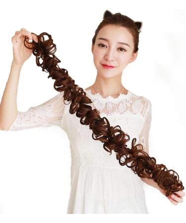 Messy Bun Hair Piece for Women Messy Hair Bun Extensions Long Synthetic Fluffy Hair Bun Wrap Around Scrunchies DIY Curly Elastic Band Hair Extensions Hairpieces for Women Fake Hair Accessories for 4 - Buy Online on GoSupps.com
