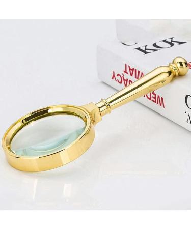 Portable Magnifier Magnifier High Magnification Optical Glass Magnifier Metal Craft Gold Bronze 5X Magnifier Full of Stars - Buy Online on GoSupps.com