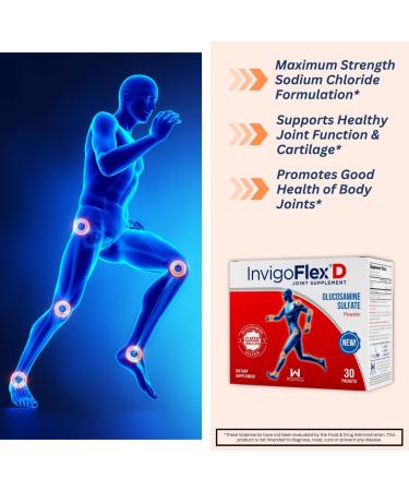 INVIGOFLEX 1500mg of Glucosamine Sulfate Powder (Classic Formulation) - Premium Joint Supplement for Knees Hands Back and Hip Support D: Glucosamine Sulfate Packets - 90 Packets (Pack of 3) 1.88 Pound (Pack of 3) - Buy Online on GoSupps.com
