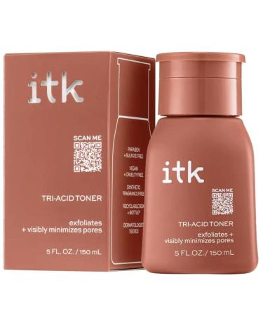 ITK Tri-Toner Face Exfoliator & Dark Spot Corrector - Minimize Pores & Achieve Glowy Skin Niacinamide-Infused 5 Fl Oz - International Shipping Available - Buy Online on GoSupps.com