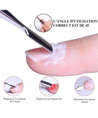 Professional Stainless Steel Nail Shaver & Skin Cleaner Tool - Double-Head Nail Dirt Remover for Perfect Nail Art - Buy Online on GoSupps.com