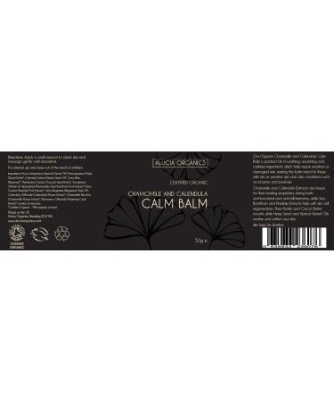 Alucia Organics Certified Organic Chamomile and Calendula Calm Balm 50g | Natural Face and Body Balm for Sensitive Skin | Eczema, Spots, Blemishes | Organic Ingredients - Buy Online on GoSupps.com