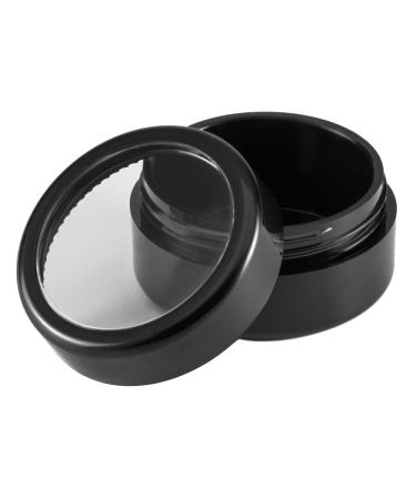 Buy 10 x Empty Black Nail Art Jars (10ml) with Viewing Window & Screw Cap - Perfect for Storage | International Shipping Available - Buy Online on GoSupps.com
