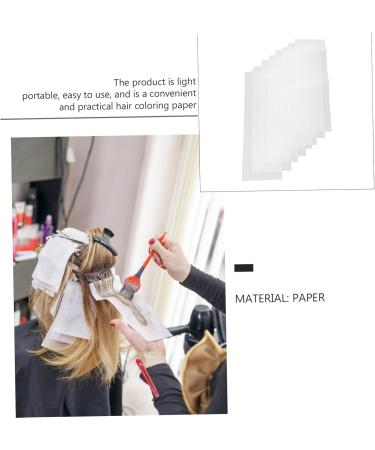 Housoutil 50 Sheets Highlight Stickers Hair Dying Paper Hair Coloring Hair Tint Paper Barber Shop Tool Hair Paper Wraps Hairdressing Tool White Hair Comb Hair Dye - Buy Online on GoSupps.com