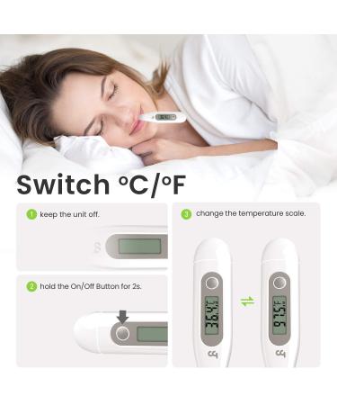 LAEEKCKC Femometer Digital Thermometers Oral Thermometer Adults Kids Babies Accurate Switchable Body Temperature Thermometer (grey) - Buy Online on GoSupps.com