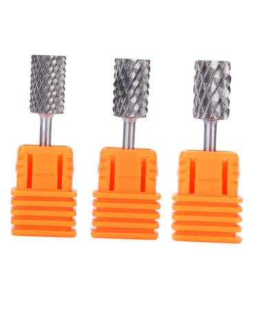 minkissy tungsten steel nail drill bit nails drill bits cuticle drill nail drill tips cuticle nail bit nail drill bits cuticle bit nail grinding head manicure drill bits alloy head Size 1 As Shown