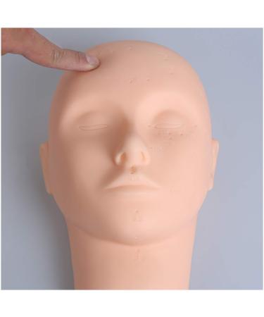 Fhuili Silicone headscarf window puppet massage-acupunct-head-practice-training head-skin management head model for beauty massage facial washing