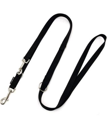 Adjustable Double Dog Leash for Large Dogs - 2.80m Black 20mm | Durable & Comfortable for All Breeds - Buy Online on GoSupps.com