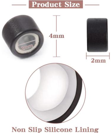 Vlasy 400 Pcs Silicone Micro Rings for I Tip Hair Extensions 4mm Micro Nano Beads Micro Links Hair Beads (Dark Brown) Micro-4mm-400Pcs Dark Brown - Buy Online on GoSupps.com