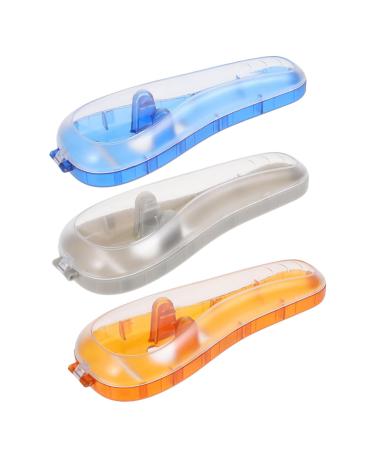 Wofashpuret 3 pieces box razor storage box M Nner manual shaving protection clip- on razor covers razor travel suitcase Safety shaver holder handschers carrier bag man stk hair