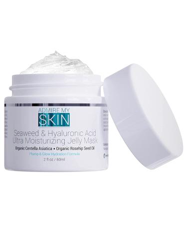 Seaweed Hyaluronic Acid Jelly Mask - Anti Aging Skincare with Centella Asiatica & Rosehip for Plump Glowing Skin - 2oz - Buy Online on GoSupps.com