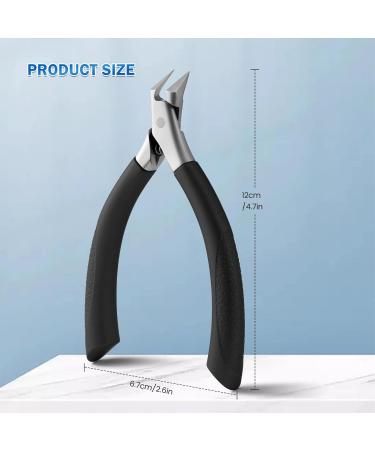 BEZOX Toenail Clippers for Ingrown Nails | Ergonomic Podiatrist Nail Clippers for Thick Nails - Black - Buy Online on GoSupps.com