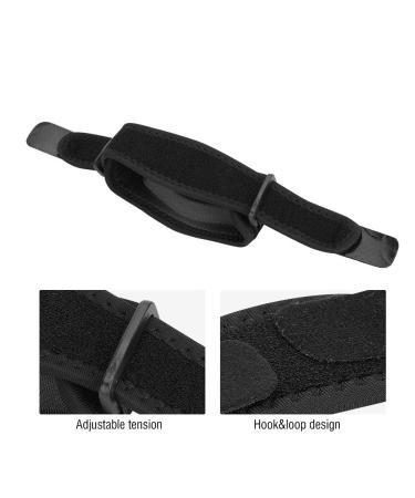 Basketball Elbow Support Brace for Adults | Adjustable Neoprene Protector Pad for Sports - Soft Silicone - Black - Buy Online on GoSupps.com