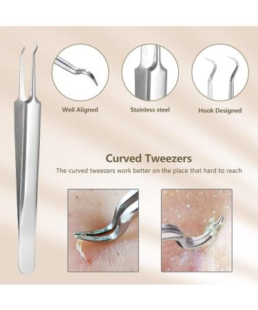 Layhou 5PCS Stainless steel Acne Removal Kit Blackhead Remover Facial Pimple Comedone Needle - Buy Online on GoSupps.com