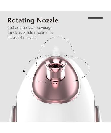 Fancii Nano Ionic Facial Steamer Hot & Cool with Aromatherapy - 30 Min Steam Time, 6 Spa Settings - Professional Home Face Sauna for Moisturizing & Pore Cleansing - Buy Online on GoSupps.com