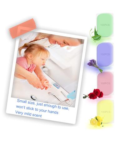 Fancyou Soap Confetti - Lemon + Rose Travel Soap Sheets (300 Sheets), Skin-Friendly Mini Disposable Foaming Soap for Outdoor & Home Camping - 300 Count (Pack of 1) - Buy Online on GoSupps.com