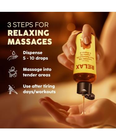 Kukka Relax Massage Oil - Spa Quality Warming Body Oil Infused with Lavender Jojoba & Rose Geranium - 3.4 oz for Men & Women - International Shipping Available - Buy Online on GoSupps.com