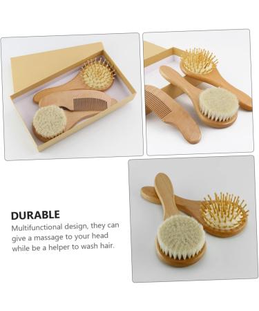 FOMIYES 3pcs Bath Brush Set for Kids | Baby Grooming Kit with Shower Pouf Brush and Comb - Buy Online on GoSupps.com