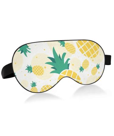 Haskirky Light Blocking Eye Mask Breathable and Adjustable Adult Men and Women Travel on Business Trips Yoga Meditation Light Smooth Comfortable Eye Mask Office Deep Sleep Goodies Pineapple Simple