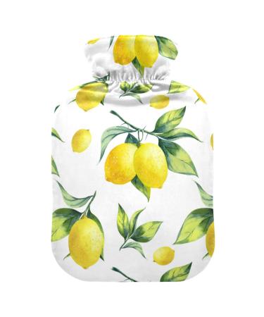 Heat bottle with reference 1 l of durable warm-up bag for handwheel warmer shoulder and neck pain cramps heating press and heat therapy pattern of watercolor lemon yellow white