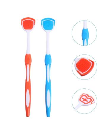 EXCEART 2pcs Tongue Scraper Cleaner Set - Fresh Breath Tongue Cleaner Brush for Adults - Buy Online on GoSupps.com