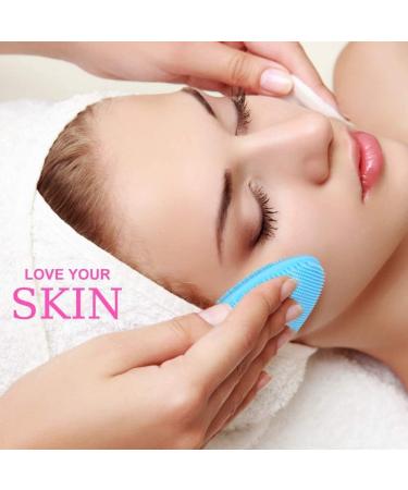 Silicone Facial Cleansing Brush & Face Massager - Ultrasonic Vibrating, Waterproof & Rechargeable - Sonic Electric Exfoliator for Anti-Aging - Blue - Buy Online on GoSupps.com