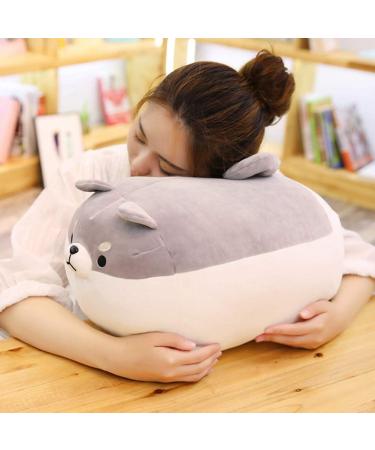 Shiba Inu & Corgi Plush Toy - 19.6 inch Grey - Soft Stuffed Animal Pillow Cushion Doll for Kids - Cute & Cuddly Gift Idea - Buy Online on GoSupps.com