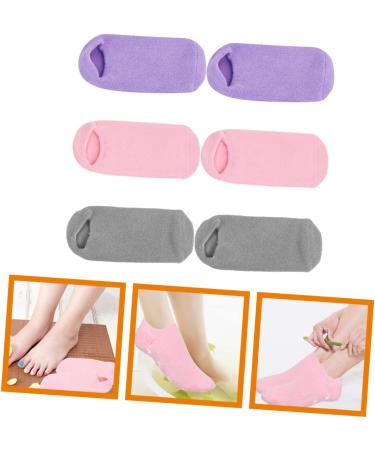 KOMBIUDA 3 Pairs foot gel socks feet softening socks gel socks for cracked feet foot softening socks spa gel socks heel spa socks heel repair socks hydrating Miss vegetable gel cosmetic - Buy Online on GoSupps.com