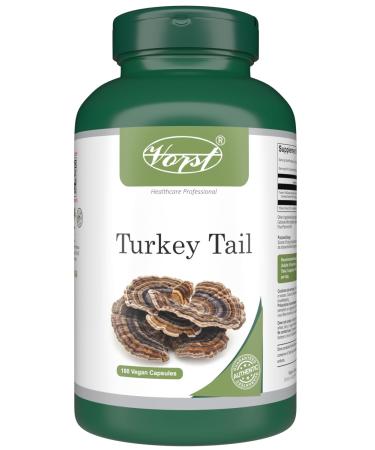 VORST Turkey Tail Mushroom Supplement 1200mg Per Serving 180 Vegan Capsules | Powder Pills | 1 Bottle 180 count (Pack of 1)