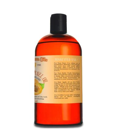 Natural Born Oils Apricot Kernel Oil 16oz - 100% Pure Cold-Pressed Organic Moisturizer for All Skin Types - Buy Online on GoSupps.com