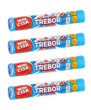 Trebor Softmints Spearmint Rolls Mints Multipack Chewy Centre (Pack of 4 x 44.9g)