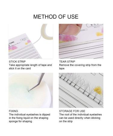 Premium Eyelash Storage Card - Individual Display & Adhesive Tape for Perfect Fan Styling | Canon Pwrip Volume-Bent Stripes - Buy Online on GoSupps.com