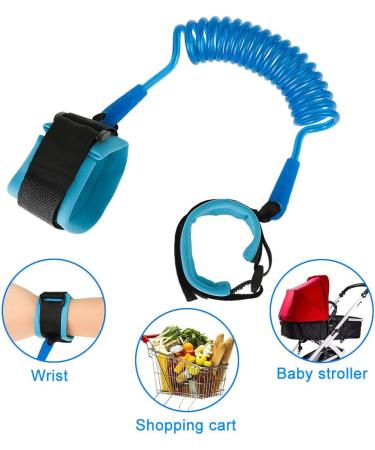 MOTTDAM 2 Pcs Anti Lost Wristband 1.5M Baby Safety Wrist Link Belt Walking Hand Belt Strap Leash Wire Rope for Child Toddler Kids Blue + Pink - Buy Online on GoSupps.com