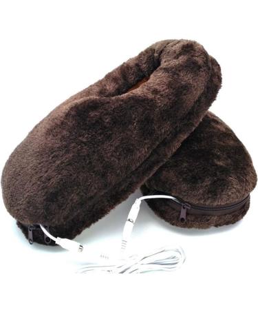 Hemoton USB Heated Foot Warmer Slippers - Electric Heating Shoes for Winter - Women Men Plush Feet Warmer - Buy Online on GoSupps.com