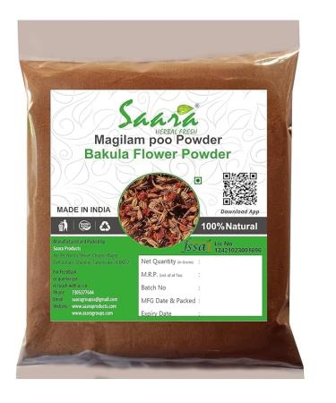 MagilamPoo Flower Powder Spanish cherry Flower Powder Mimusops Elengi Maulsari Flower Ilanji Flower Powder Pack of 1 100GM