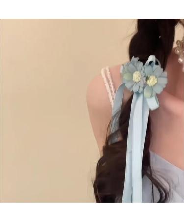amangul Braids Hair Clip for Hot Girl Long Ribbon Layered Flower Shape Hair Barrettes Ponytail Hair Barrettes for Teens Girl - Buy Online on GoSupps.com