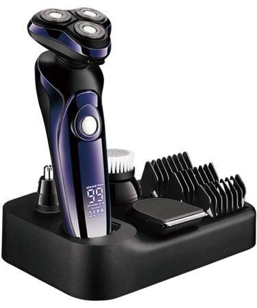Electric Razor for Men 4 in 1 Electric Shaver Hair Clippers Men's Rotary Shavers Rechargeable Razors Beard Nose Hair Trimmer Shaving Grooming Sets