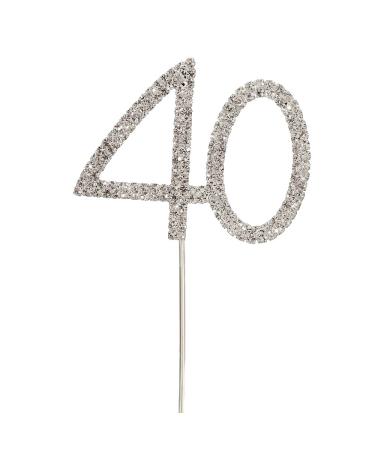 Sparkly Diamante Cake Topper Number 40 Sale Price