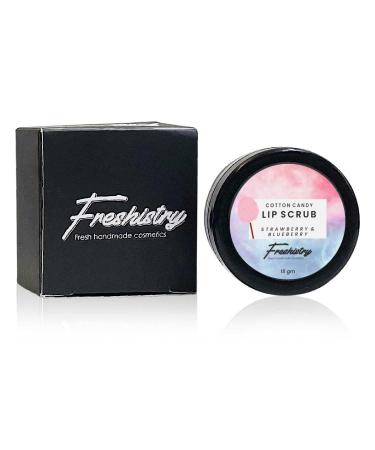 Buy Cotton Candy Lip Scrub - Strawberry & Blueberry | Vitamin C Enriched Nourishing & Moisturizing for Dry Lips | 15 GM - International Shipping Available - Buy Online on GoSupps.com