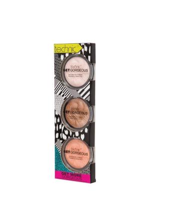 Technic Pack of 3 Get More Gorgeous Highlighting Powders
