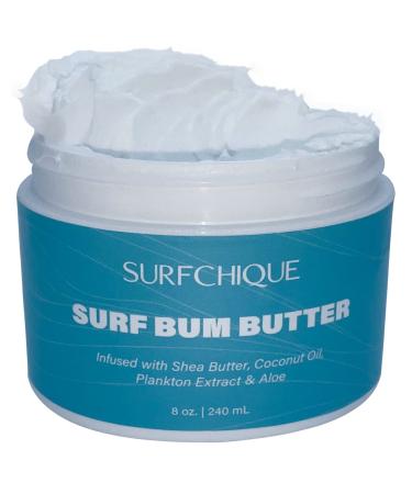Surf Bum Whipped Moisturizing Body Butter with Light Tropical Scent of Coconut Vanilla Mango & Papaya (8 oz) 8 Ounce (Pack of 1)