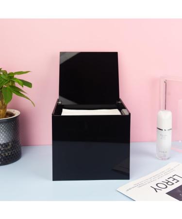 Disposable Face Towel Storage Box Compatible with Facial Towel XL Acrylic Disposable Face Towelette Holder Container Black - Buy Online on GoSupps.com