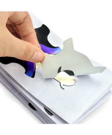 120 Self-Adhesive Swallow Nail Templates | Colorful Gel Nail Stencils for Extensions - Purple Stencil Designs - Buy Online on GoSupps.com