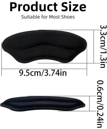 Heel Pads for Women - 6 Pairs Cushions, Grips & Inserts for High Heels - Foot Pads for Pain Relief - Black - Buy Online on GoSupps.com